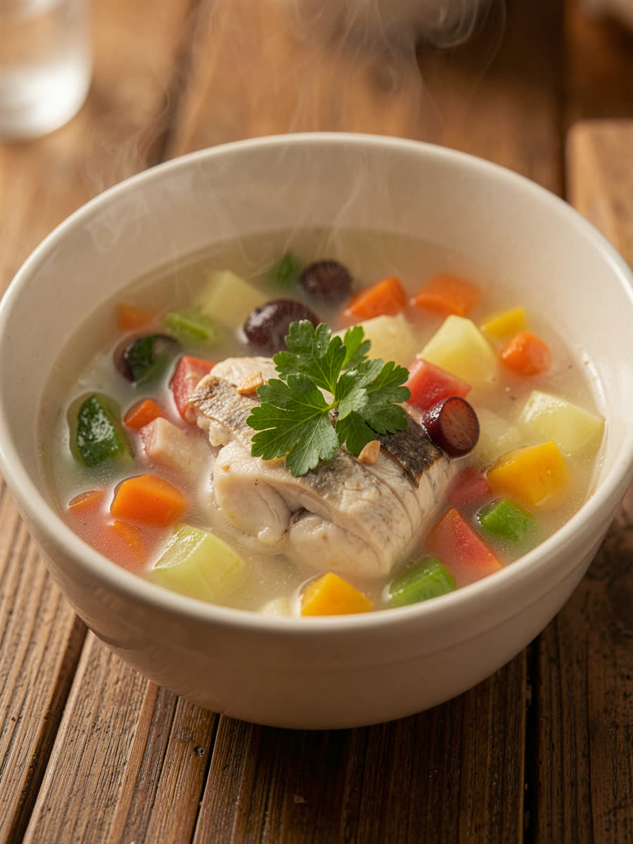 Sopa de peixe encorpada