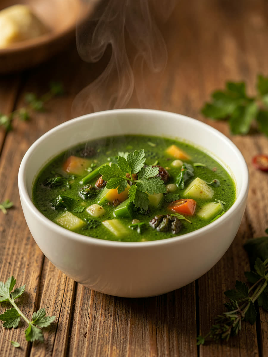 Sopa detox verde leve