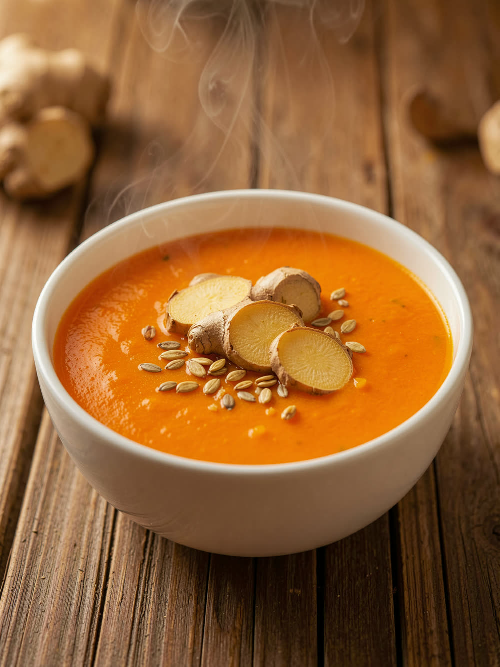 Sopa de Abóbora com Gengibre